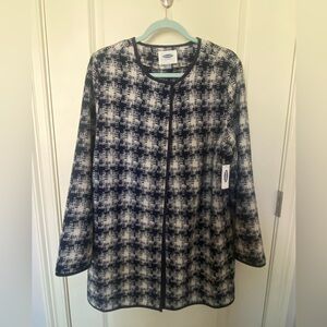 Navy and white old navy coat